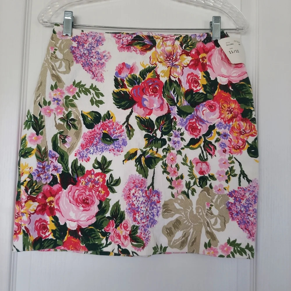 Avon Fashions Vintage‎ Floral Mini Skirt USA Made NWT